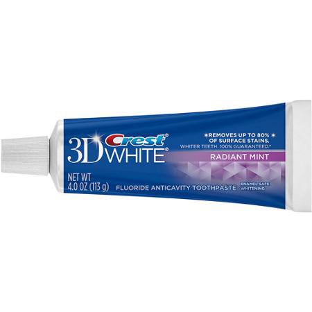 The Palm Tree Group Crest 3D White Toothpaste Radiant Mint Flavor 4 oz. Tube - 3700026145