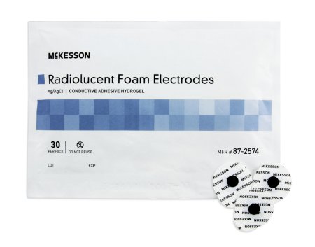 McKesson McKesson EKG Snap Electrode Monitoring Radiolucent 30 per Pack - 87-2574