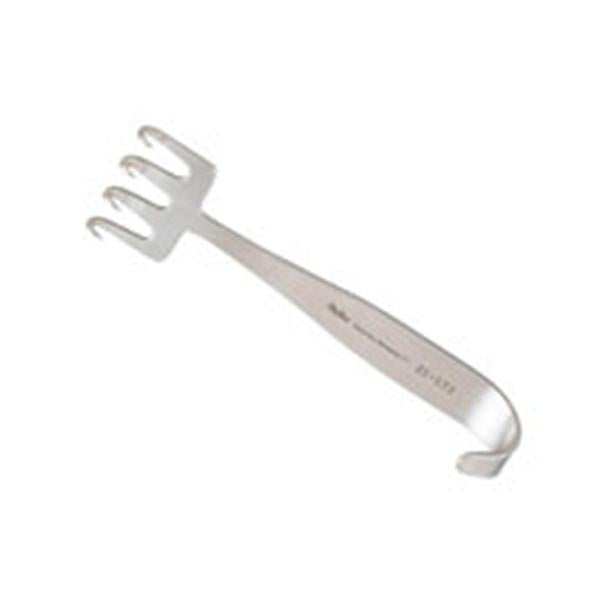 Miltex-Integra Retractor Rake Freeman 4-1/4X1-1/4" 4 Sharp Inline Prong Stainless Steel Ea - 21-123
