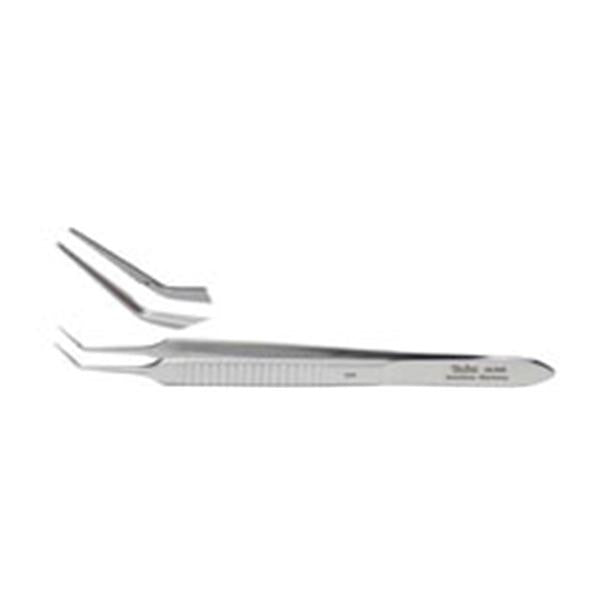 Miltex-Integra Forcep Suture Mcpherson Micro Iris 3-1/2" .3X5Mm/Tp Angled No Tth Micro Ss Ea - 18-949