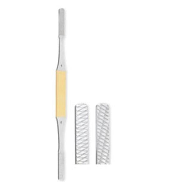 Miltex-Integra Raspatory Fomon 8-1/4" Flat #5 Coarse/#6 Coarse Grit Reverse Cutting Tip Tc Ea - 21-382TC