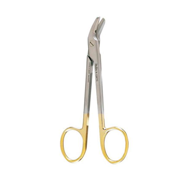 Miltex-Integra Scissors Wire Cutting 4-3/4" Serrated Angled On Side Tungsten Carbide Ea - 9-124TC