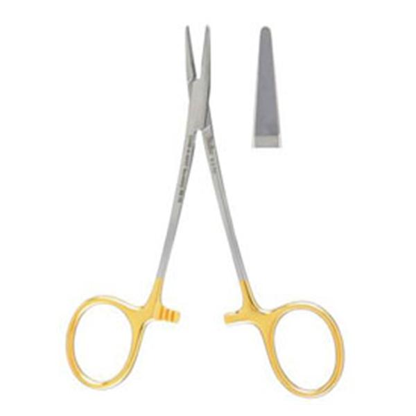 Miltex-Integra Holder Needle Par 4-1/2" Serrated Jaw Straight Tungsten Carbide Ea - 8-3TC
