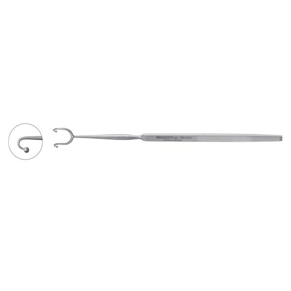 Miltex-Integra Retractor Fomon Padgett 6-1/4"X12Mm Blunt Double Ball End 2 Prong Ss Ea - PM-5435