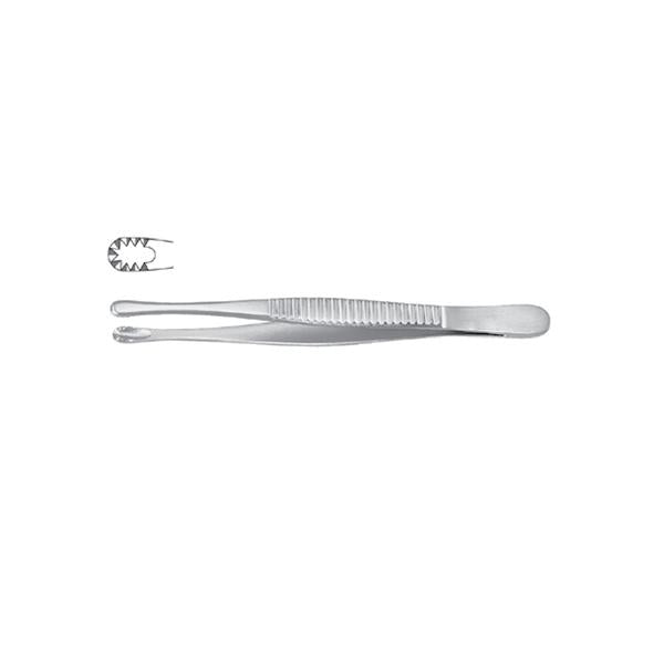 Miltex-Integra Forcep Tissue Russian Meister-Hand 6" Straight 8X8 Side Grasping Teeth Ss Ea - MH6-142