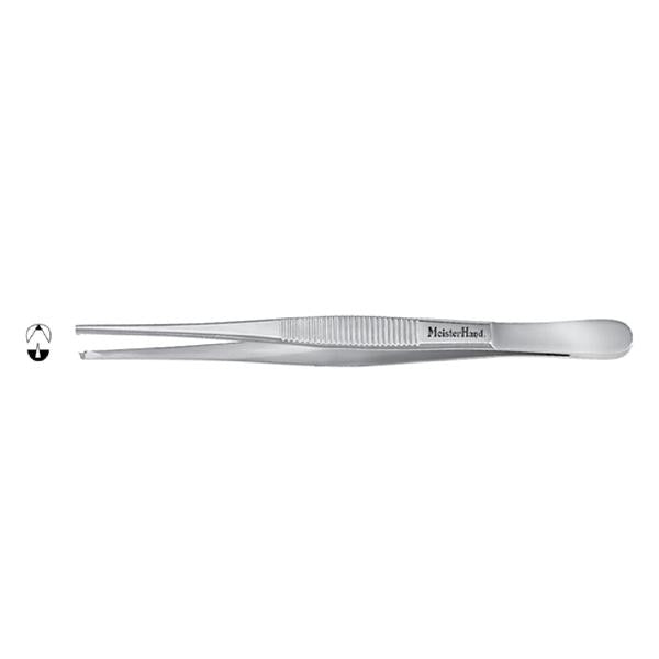 Miltex-Integra Forcep Tissue Meister-Hand 5" Straight 1X2 Teeth Stainless Steel Ea - MH6-42
