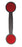GOOD-LITE - Eye Occluder Double Ended Paddle Style Maddox Rod Black / Red - 209000