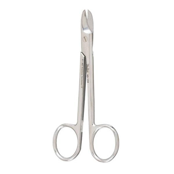 Miltex-Integra Scissors Wire Cutting 4-1/4" 1 Serrated Blade Curved Stainless Steel Ea - 9D-134