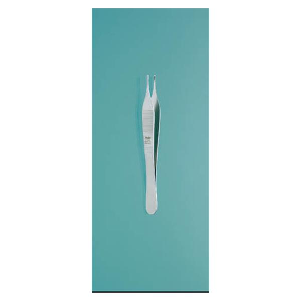 Miltex-Integra Forcep Tissue Adson-Brown 4-3/4" Straight 7X7 Side Grasping Teeth Ss Ea - 6-124