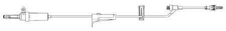 Zyno Medical Z-800 Administration Set 20 Drops / mL Drip Rate 105 Inch Tubing 1 Port - A2-80071-D