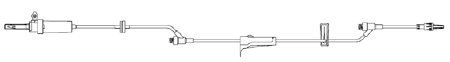 Zyno Medical Z-800 Administration Set 20 Drops / mL Drip Rate 105 Inch Tubing 2 Ports - A2-80072