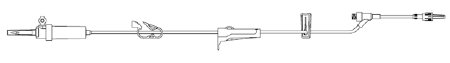 Zyno Medical Z-800 Administration Set 20 Drops / mL Drip Rate 105 Inch Tubing 1 Port - A2-80071-D