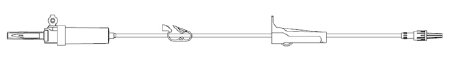 Zyno Medical Z-800 Administration Set 20 Drops / mL Drip Rate 105 Inch Tubing 2 Ports - A2-80072