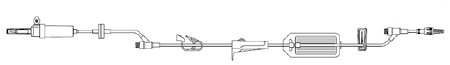 Zyno Medical Z-800 Administration Set 20 Drops / mL Drip Rate 105 Inch Tubing 2 Ports - A2-80072