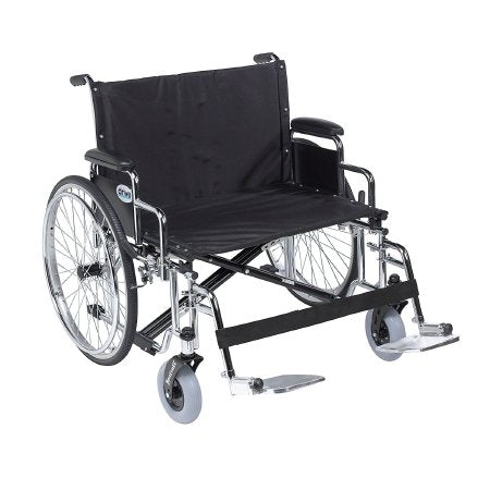 drive Sentra EC Heavy Duty - Bariatric Wheelchair Dual Axle Desk Length Arm Swing-Away Footrest Black Upholstery 30 Inch Seat Width Adult 700 lbs. Weight Capacity - STD30ECDDA-SF