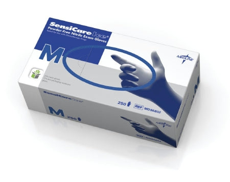 SensiCare Ice with SmartGuard - Exam Glove Medium NonSterile Nitrile Standard Cuff Length Textured Fingertips Blue Chemo Tested - MDS6802