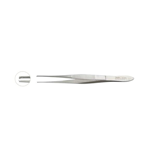 Miltex-Integra Forcep Fixation O'Brien 4" 0.9Mm Wide Angled Forward 1X2 Teeth Ss Each - 18-904