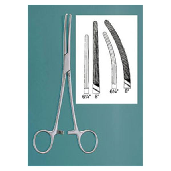 Miltex-Integra Forcep Hemostatic Rochester-Ochsner 7-1/4" Serrated Curved 1X2 Teeth Ss Ea - 7-162