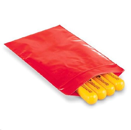 Uline - Reclosable Bag 4 X 6 Inch Plastic Red Zipper Closure - S-10845R