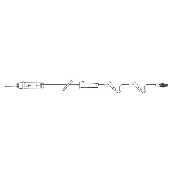 Baxter Healthcare Iv Solution Set 60Drp 2 Interlink Injection Sites: 30", 6" M Ll Adptr Spk Each, 48 Ea/Ca - 2C6424