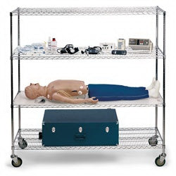 Nasco Wire Cart 4 Shelves, 1 Shelf Inlay - Z41646