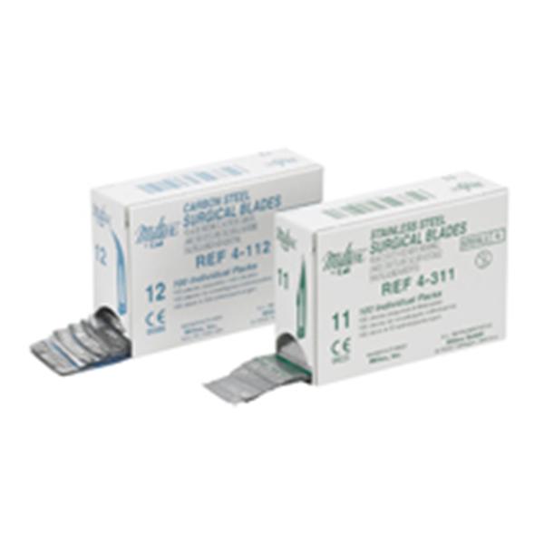 Miltex-Integra Blade Surgical #22 Spinal Stainless Steel Sterile Disposable 100/Bx - 4-322