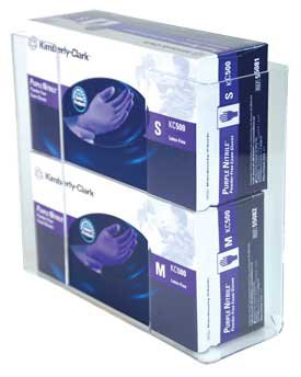 Unimed - Midwest Glove Box Holder Horizontal Mount 2-Box Clear 3-1/2 X 9-1/2 X 11 Inch Acrylic - CCG2061281