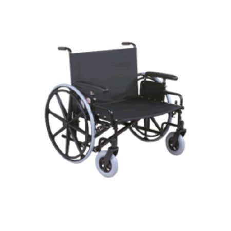 Gendron Regency XL 2000 Bariatric Wheelchair Heavy Duty Desk Length Arm Removable Arm Style Mag Wheel Black 24 Inch Seat Width 700 lbs. Weight Capacity - 6724-22-61-29-8