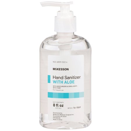 McKesson - Hand Sanitizer with Aloe 8 oz. Ethyl Alcohol Gel Pump Bottle - 16-1069