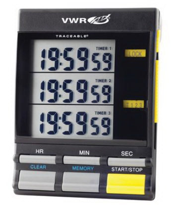 Traceable - Electronic Alarm Timer 3 Line Alarm 20 Hours Digital Display - 62344-588