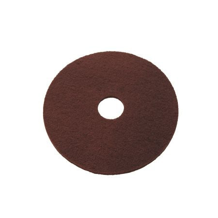 Saalfeld Redistribution Dominator Extra Heavy Duty Hard Floor Stripping Pad 19 Inch Burgundy Polyester Fiber - 430519