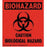 Fisher Scientific Nutheme Pre-Printed Label Warning Label BIOHAZARD CAUTION BIOLOGICAL HAZARD Orange / Red - 19310120