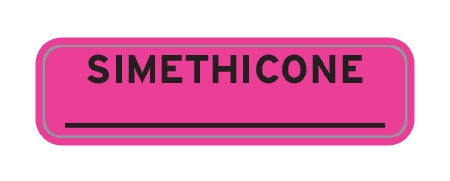 UAL - Drug Label Anesthesia Label Simethicone Pink 5/16 X 1-1/4 Inch - UL347608V