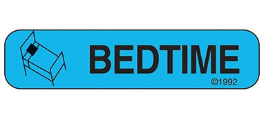 Health Care Logistics Indeed Pre-Printed Label Auxiliary Label Bedtime Blue 3/8 X 1-5/8 Inch - 2121