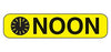 Indeed - Pre-Printed Label Auxiliary Label Yellow Paper Noon Black Safety and Instructional 3/8 X 1-5/8 Inch - 2118