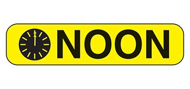 Indeed - Pre-Printed Label Auxiliary Label Yellow Paper Noon Black Safety and Instructional 3/8 X 1-5/8 Inch - 2118