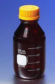 VWR International Pyrex Media Bottle Round Borosilicate Glass 25 mL - 33500-510