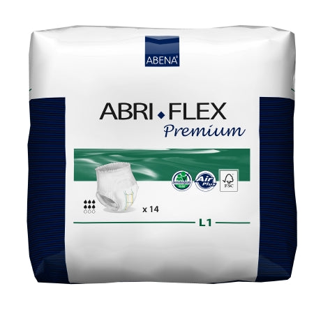 Abri-Flex Premium L1 - Unisex Adult Absorbent Underwear Pull On with Tear Away Seams Large Disposable Moderate Absorbency - 41086