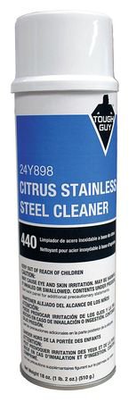 TOUGH GUY - Tough Guy Stainless Steel Cleaner Oil Based Aerosol Spray Liquid 20 oz. Can Citrus Scent NonSterile - 24Y898