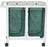 200 Series - Double Hamper with Bags 4 Casters 14.46 gal. - Mjm International - 214-D