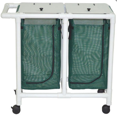 200 Series - Double Hamper with Bags 4 Casters 14.46 gal. - 214-D
