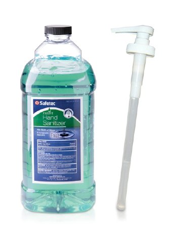 Safetec of America Safetec Hand Sanitizer with Aloe 64 oz. Ethyl Alcohol Gel Pump Bottle - 17357
