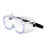 Fisher Scientific Encon 500 Safety Goggles Anti-Fog Coating Clear Tint Polycarbonate Lens Gray Frame Elastic Strap One Size Fits Most - 19014019