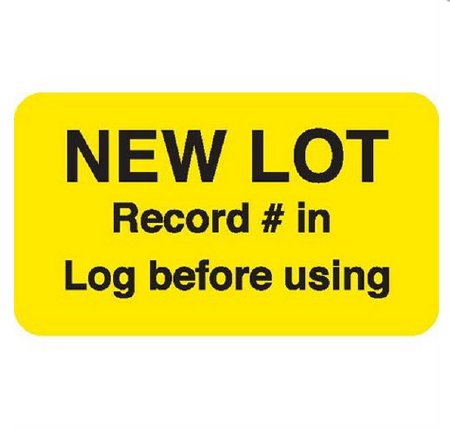 Market Lab - Pre-Printed Label Advisory Label Yellow Paper New Lot 1 X 3-3/4 Inch - 9106