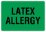 United Ad Label Pre-Printed Label Allergy Alert LATEX ALLERGY Green 2-5/8 X 4 Inch - ULAM937