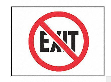 Grainger Accuform Caution Sign Exit - 9LD47