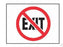 Grainger Accuform Caution Sign Exit - 9LD47