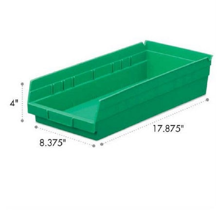 Market Lab Inc MarketLab Shelf Bin Blue Polypropylene 4 X 8-3/8 X 17-7/8 Inch - 2777-BL