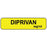 MedVision - Drug Label Anesthesia Label Diprivan mg/mL Yellow 5/16 X 1-1/4 Inch - MV01SY9627