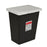 Cardinal SharpSafety RCRA Waste Container 18-3/4 H X 12-3/4 D X 18-1/4 W Inch 12 Gallon Black Base / White Lid Vertical Entry Hinged Lid - 8611RC